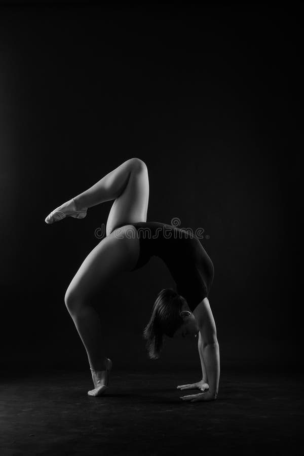 Girl with a Rhythmic Gymnastics Clubs.Flexibility in Acrobatics Stock Image  - Image of charming, colorful: 130603401