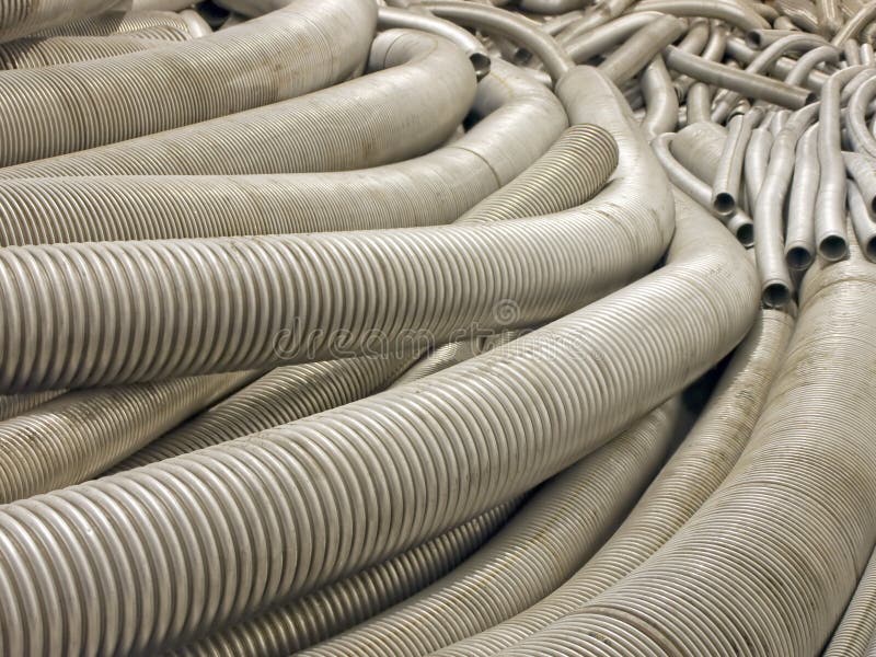 Flexible Metal Hose in a Warehouse. Stock Image Image of iron