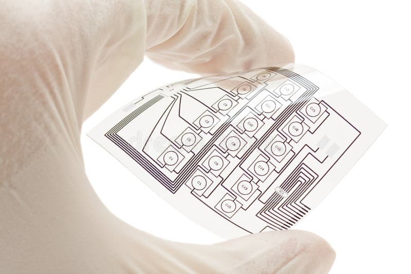 Flexible printed electric circuit royalty free stock images