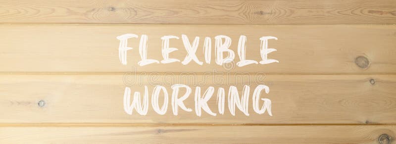 Flexible working symbol. Concept words Flexible working on beautiful wooden wall. Beautiful wooden wall background. Business royalty free stock images