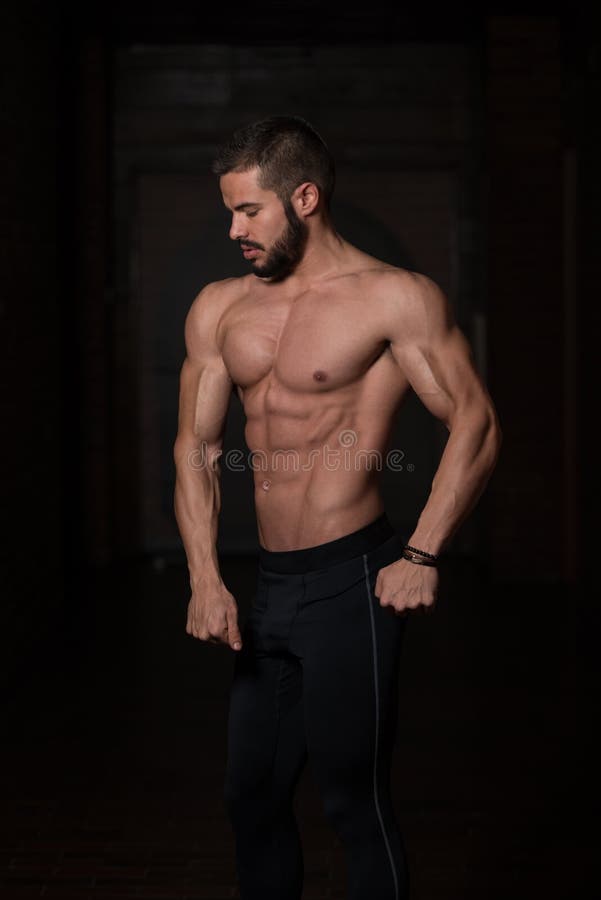 Flexing Muscles modelo foto de stock royalty free