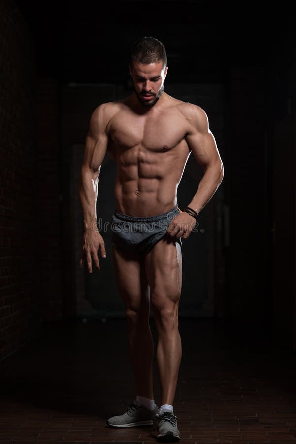Flexing Muscles modelo foto de stock royalty free