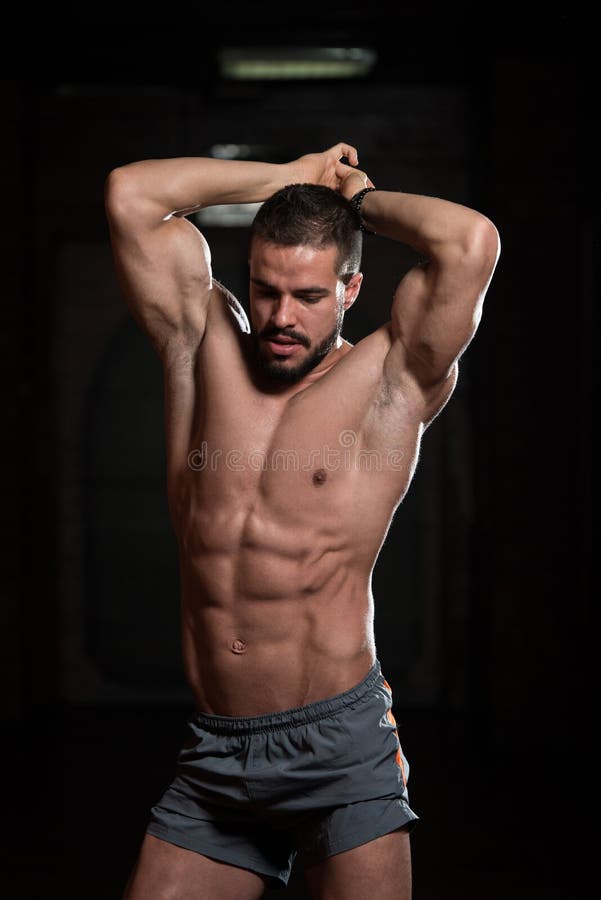 Flexing Muscles modelo fotos de stock royalty free