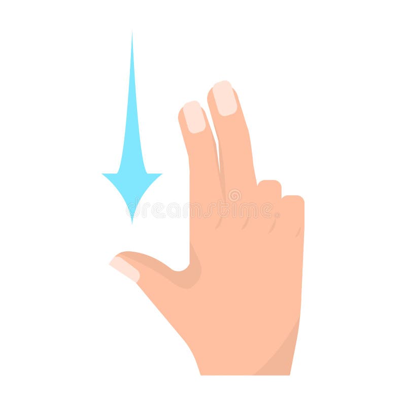 Flick fingers isolated hand snapped Royalty Free Vector
