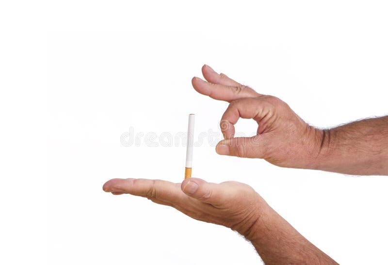 Flick, Kick, and Quit the Smoking Habit Stock Photo Image of