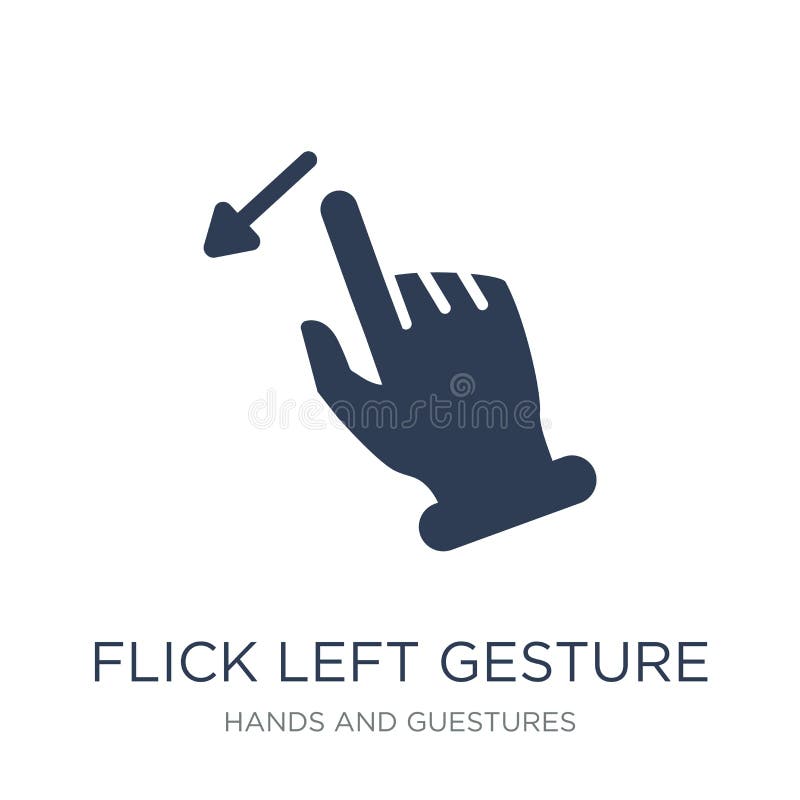 Flick Left Thin Line Icon, Action And Hand, Gesture Sign, Vector Graphics, A Linear Pattern On A