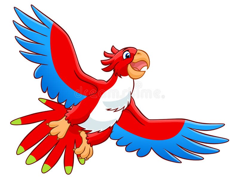 Fliegenpapagei stock abbildung Fliegenpapagei stock abbildung
