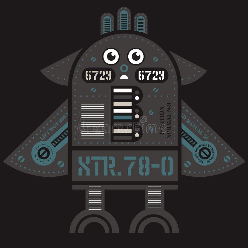 Fliegenroboterillustration vektor abbildung