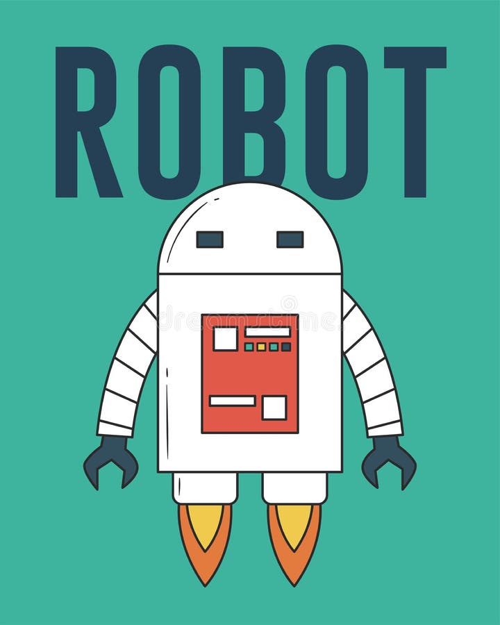 Fliegenroboterillustration vektor abbildung
