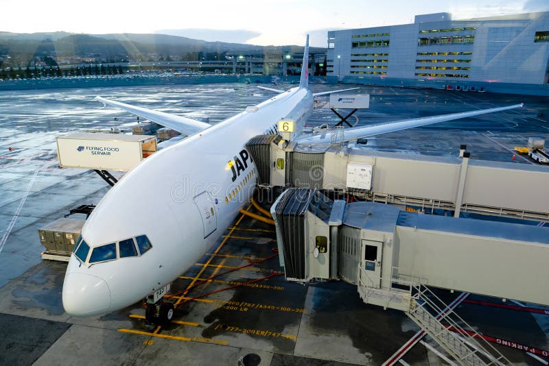 Flight Boarding San Francisco Airport Editorial Stock Image - Image of