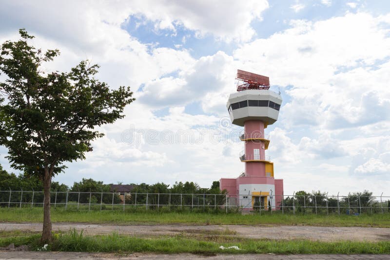Flight control tower stock image. Image of technology 46797873