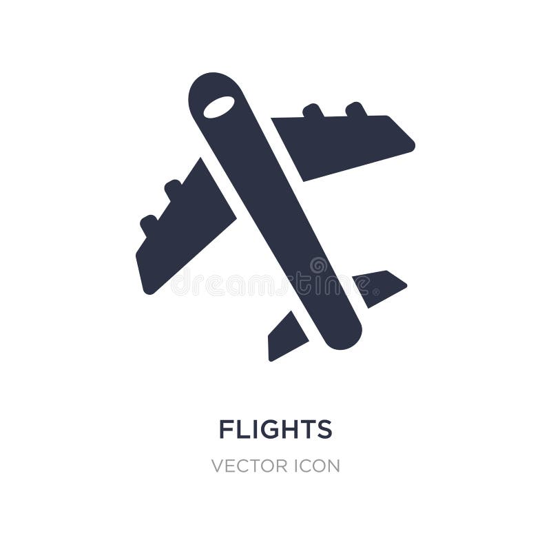 Flights Icon on White Background. Simple Element Illustration from ...