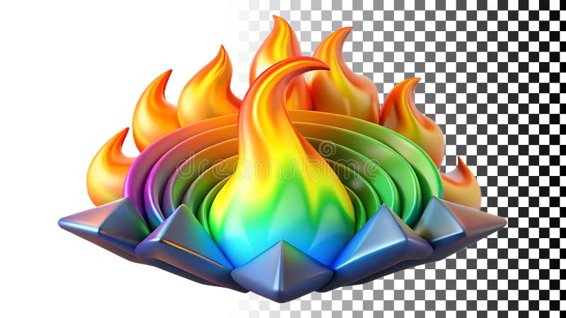 Flimma regnbåge för vibrerande och dynamiska effekter som ger en transparent bild Generativ AI vektor illustrationer