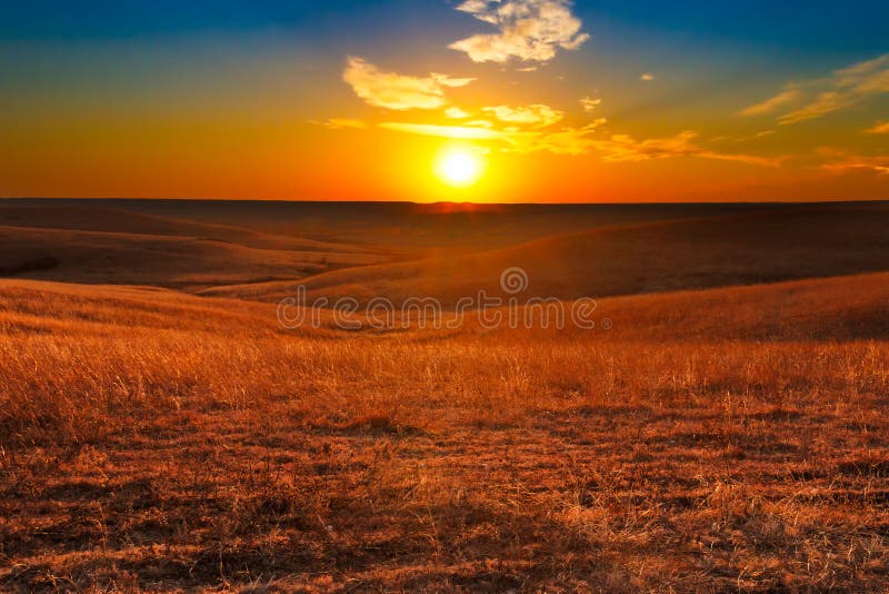 Flint Hills of Kansas Sunset