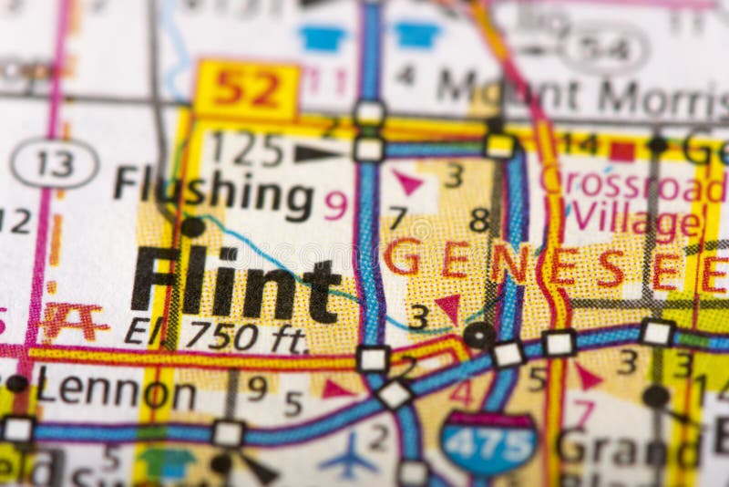 Flint, Michigan on map