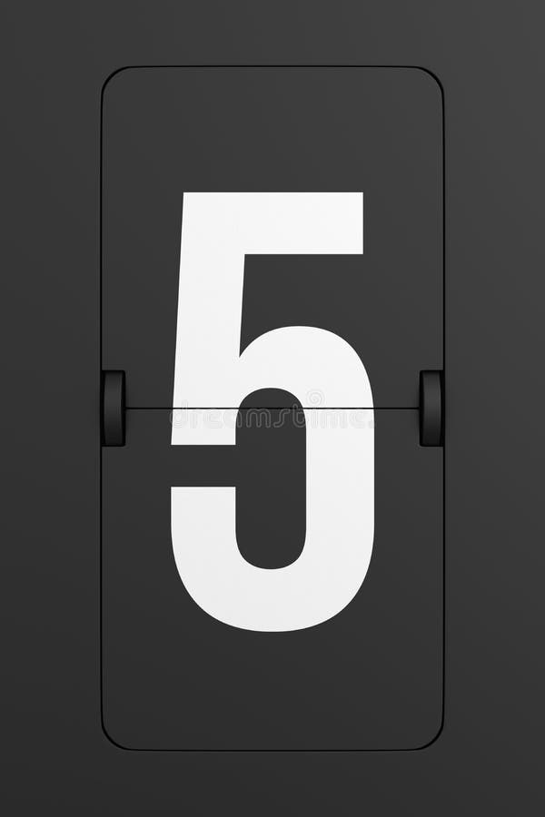 Flip black scoreboard number. 3D illustration royalty free illustration