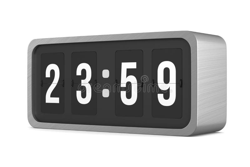 Flip black scoreboard number. 3D illustration stock illustration