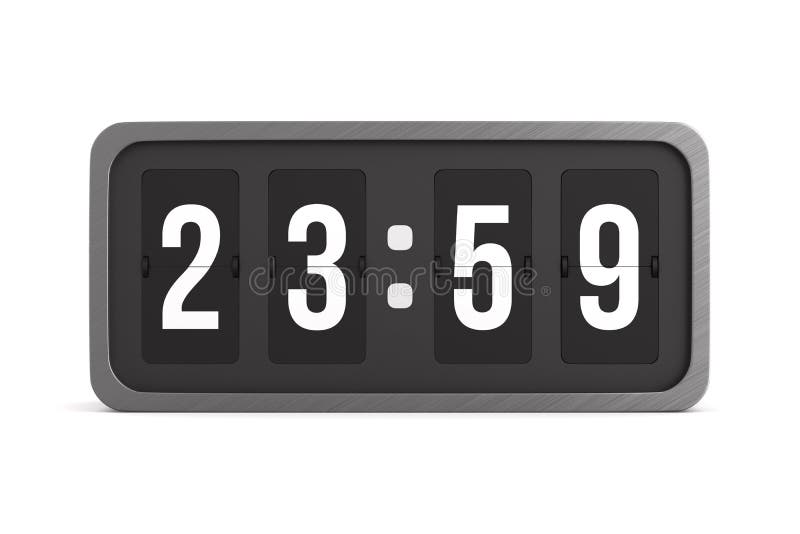 Flip black scoreboard number. 3D illustration vector illustration