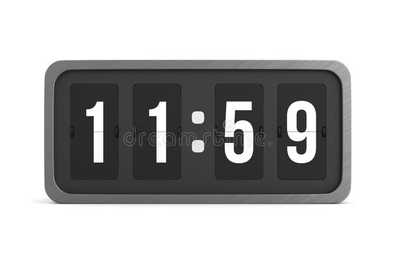 Flip black scoreboard number. 3D illustration vector illustration