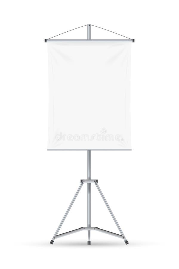 Blank Flip Chart. Isolated Blank White Board Stock Vector