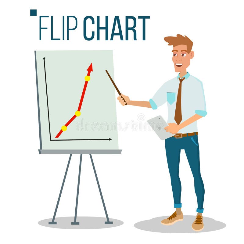 Flip Chart Vector Office Whiteboard For Business Training Isolated  Illustration Stock Illustration - Download Image Now - iStock