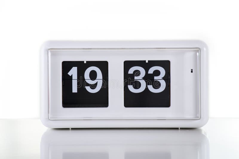 Flip clock stock image. Image of white, flip, happy, analog 39237377