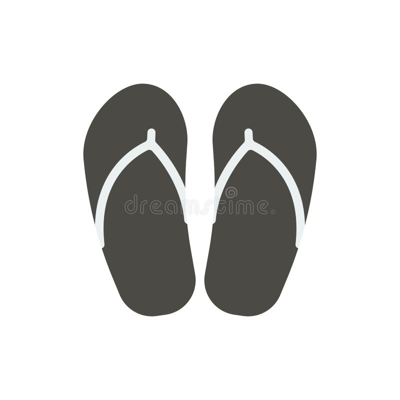 Flip flop icon vector. Beach flops symbol isolated. Trendy flat ui sign design. Flip-flop graphic pi
