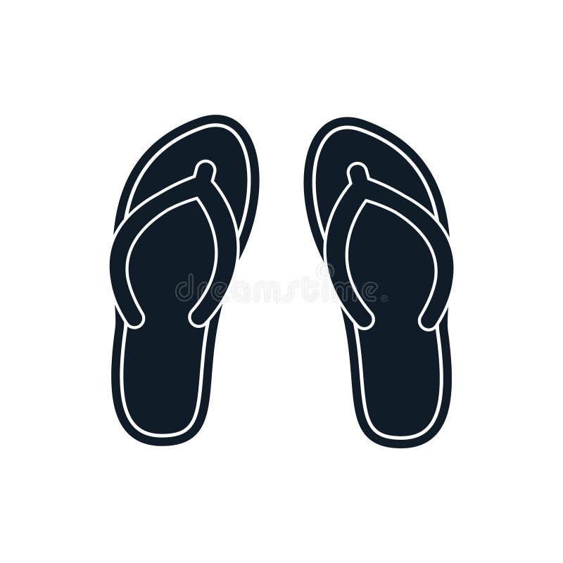 Flip Flop Icon Vector Logo Design Template Stock Vector - Illustration ...