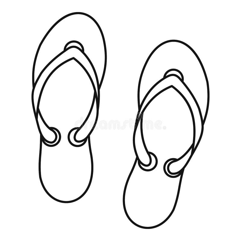 Flip Flop Outline Stock Illustrations – 2,781 Flip Flop Outline Stock ...