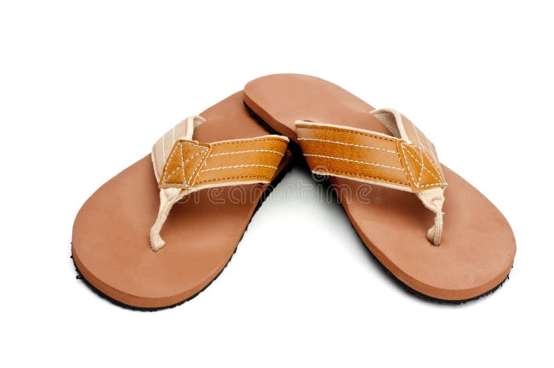 Flip flop sandals on white