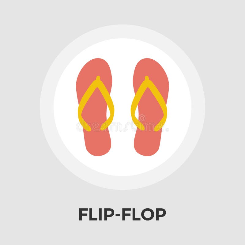 Flip-Flop vector flat icon stock vector. Illustration of flat - 89294107
