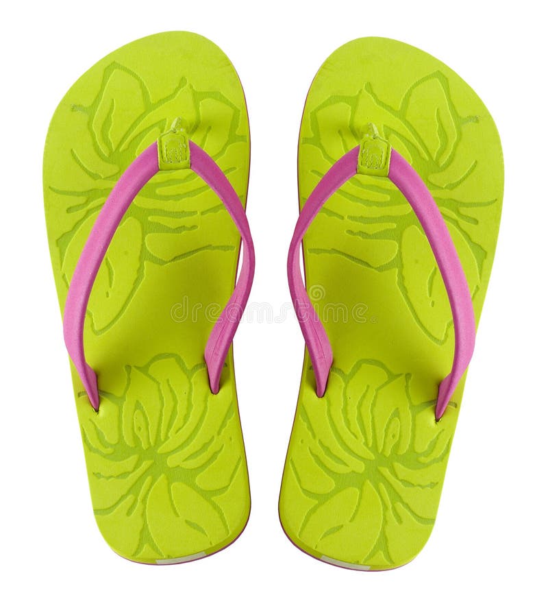 flip flops in pink