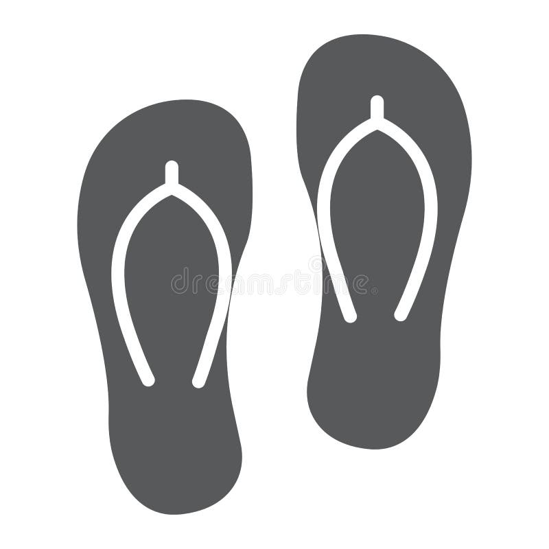 Flip flops glyph icon, summer and beach, footwear sign vector graphics, a solid icon on a white background, eps 10.