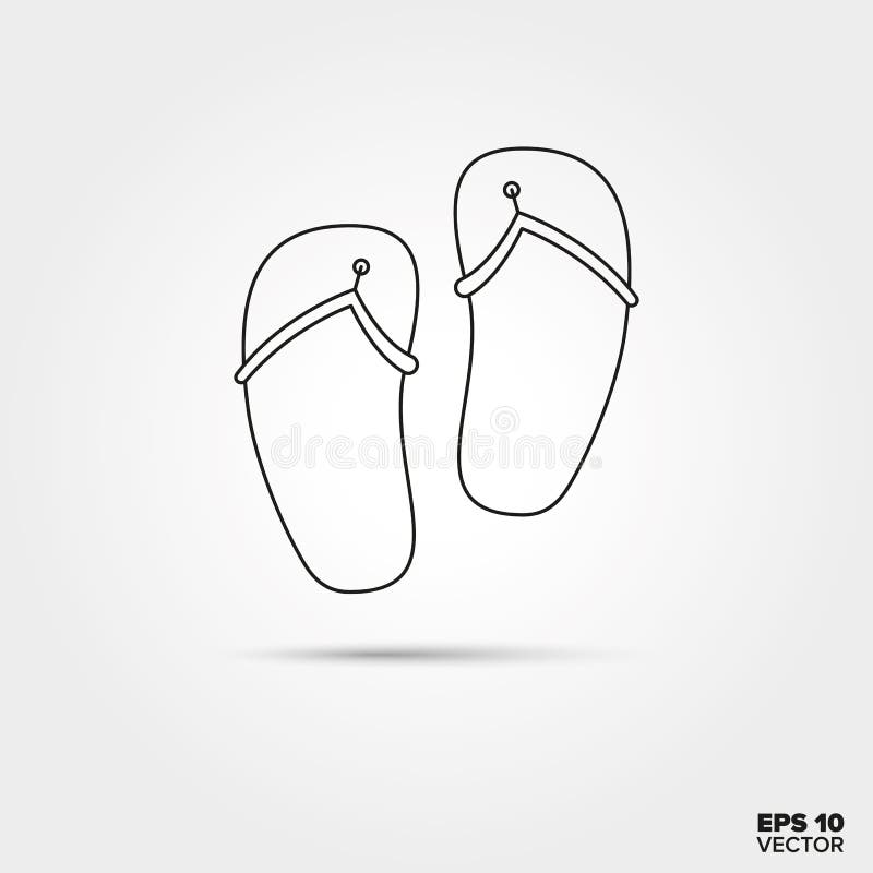 Flipflops on a line stock vector. Illustration of holiday - 47012196