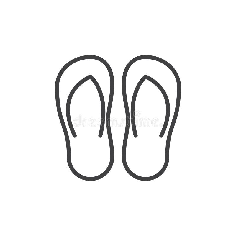 Flip flops line icon