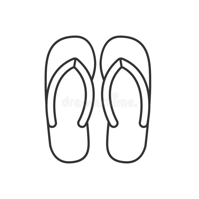 Flip Flops Line Drawing Stock Illustrations – 324 Flip Flops Line ...