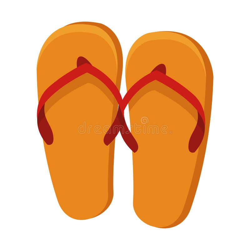 Flip Flops Sandals Footwear Cartoon Stock Vector - Illustration of ...