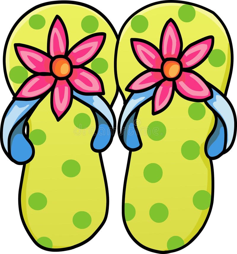 FLIP FLOPS stock illustration. Illustration of jandals - 58735584