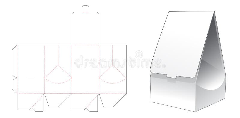 2 Flip Top Packaging Box Die Cut Template Stock Vector - Illustration ...