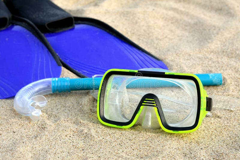 Flippers, snorkel and mask