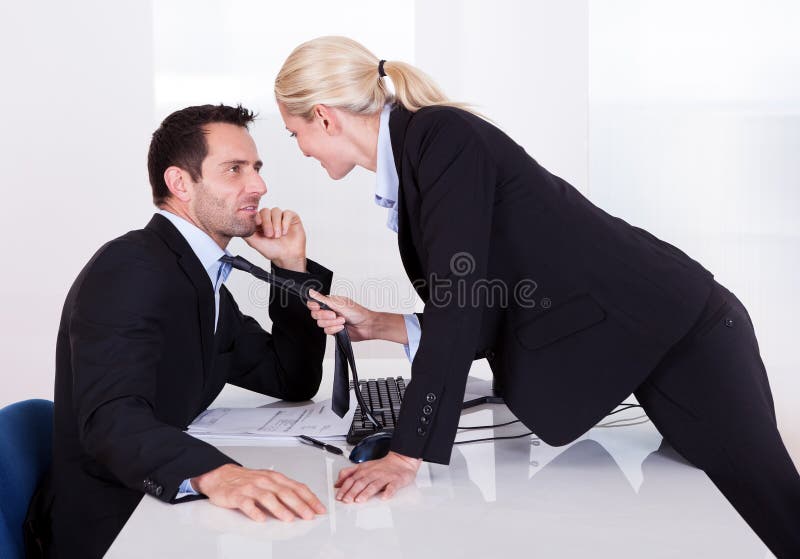 Flirting In The Office Stock Image Image Of Male