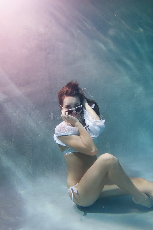 White Bikini Underwater