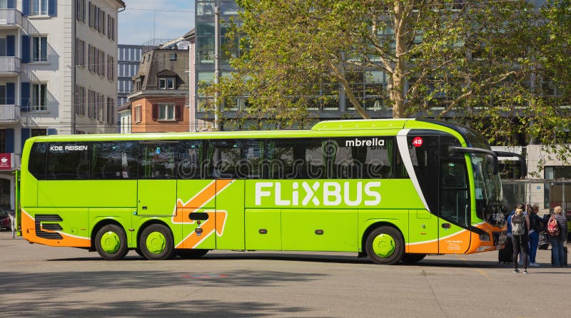 A Flixbus Bus in the City of Zurich, Switzerland Editorial Photography -  Image of flixbus, transport: 150353187