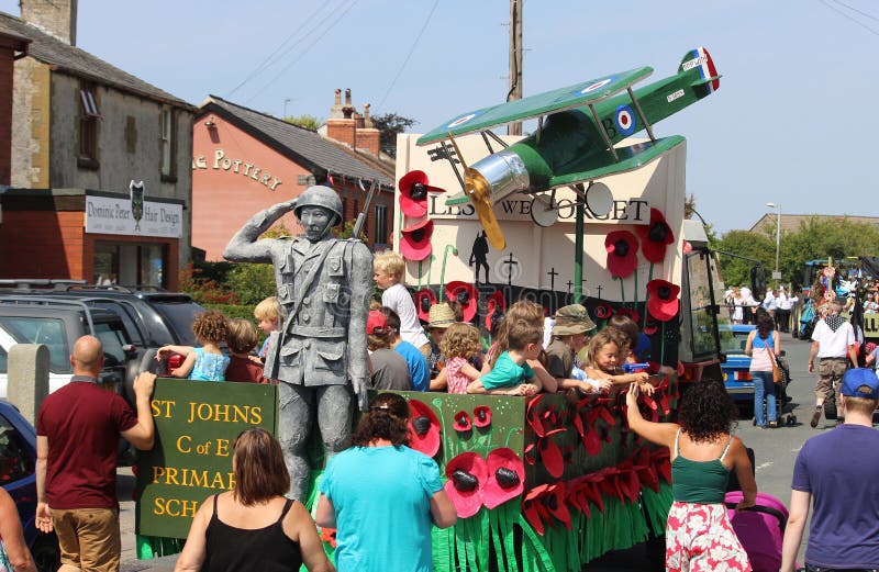 Float remembering World War 1 in Village fete