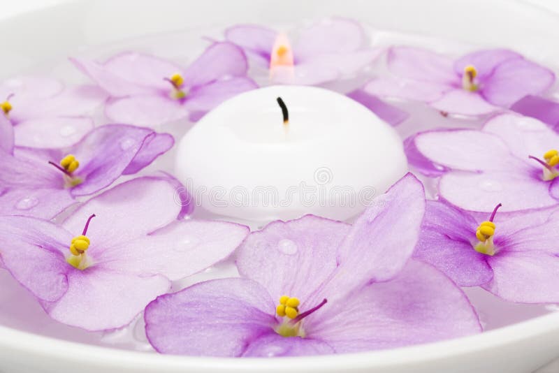 Floating candle stock photo. Image of lilac, flame, aromatherapy 17108640
