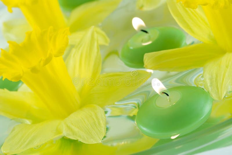 Floating Candles stock image. Image of candle, burn, reflect 612631