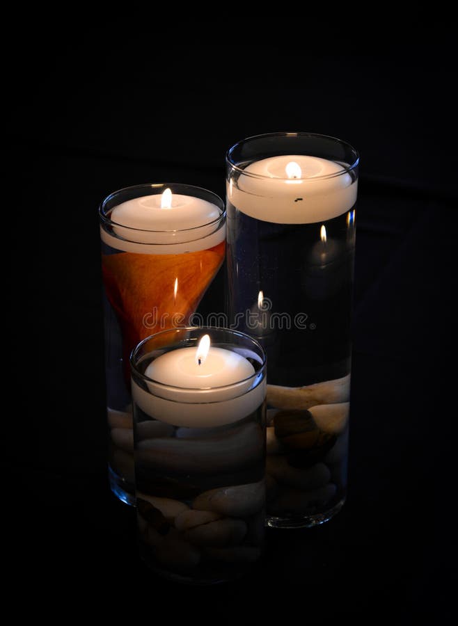 Floating Candles stock photo. Image of wick, fire, life 34145356