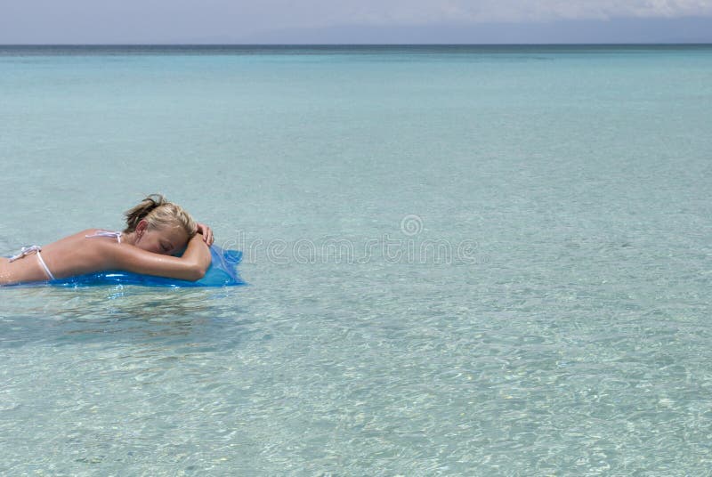 Floating in the Caribbean