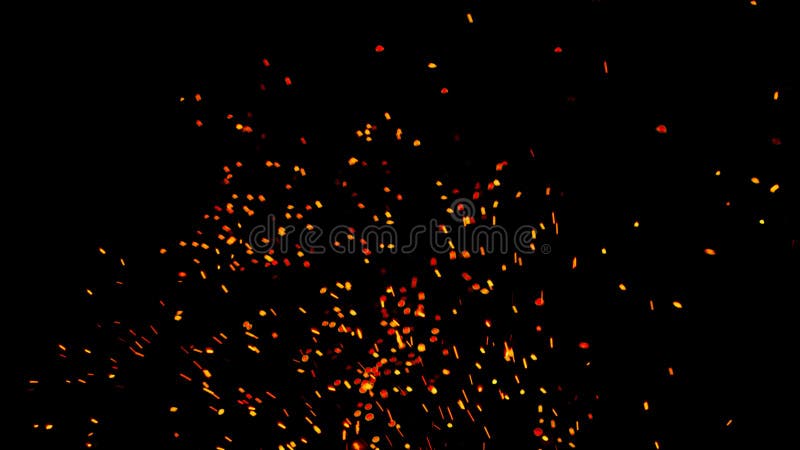 Floating embers sparks background PNG transparent. Opacity or screen mode usage for overlay royalty free stock images