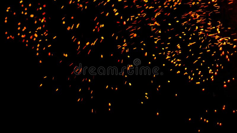 Floating embers sparks background PNG transparent. Opacity or screen mode usage for overlay royalty free stock photo